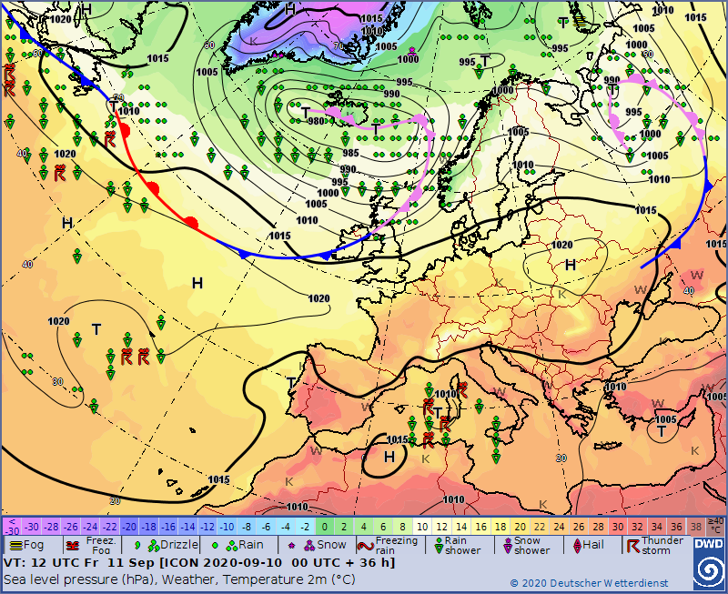 UK and europe weather forecast latest, september 11: wet windy to cover many parts of europe